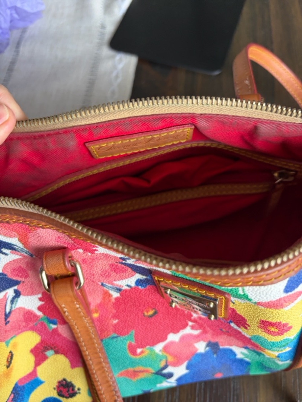 Dooney & Bourke Watercolor floral Barrel Bag๐๐โค๏ธ - Picture 8 of 16